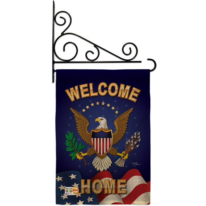 Welcome Home 2-Sided Burlap Garden Flag